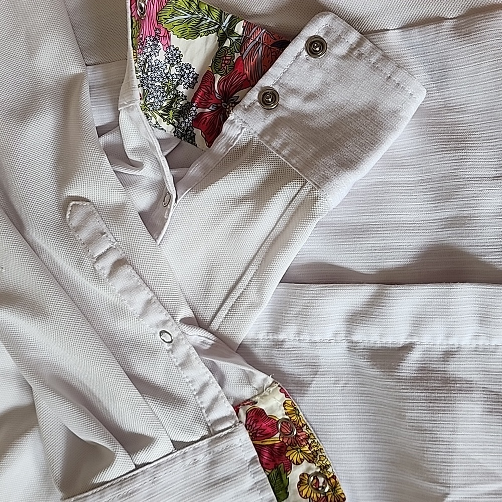 Ariat Floral Collar White Button Down Shirts - Picture 7 of 9